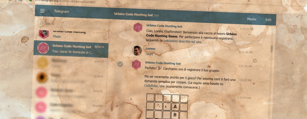 Treasure hunt bot, registration